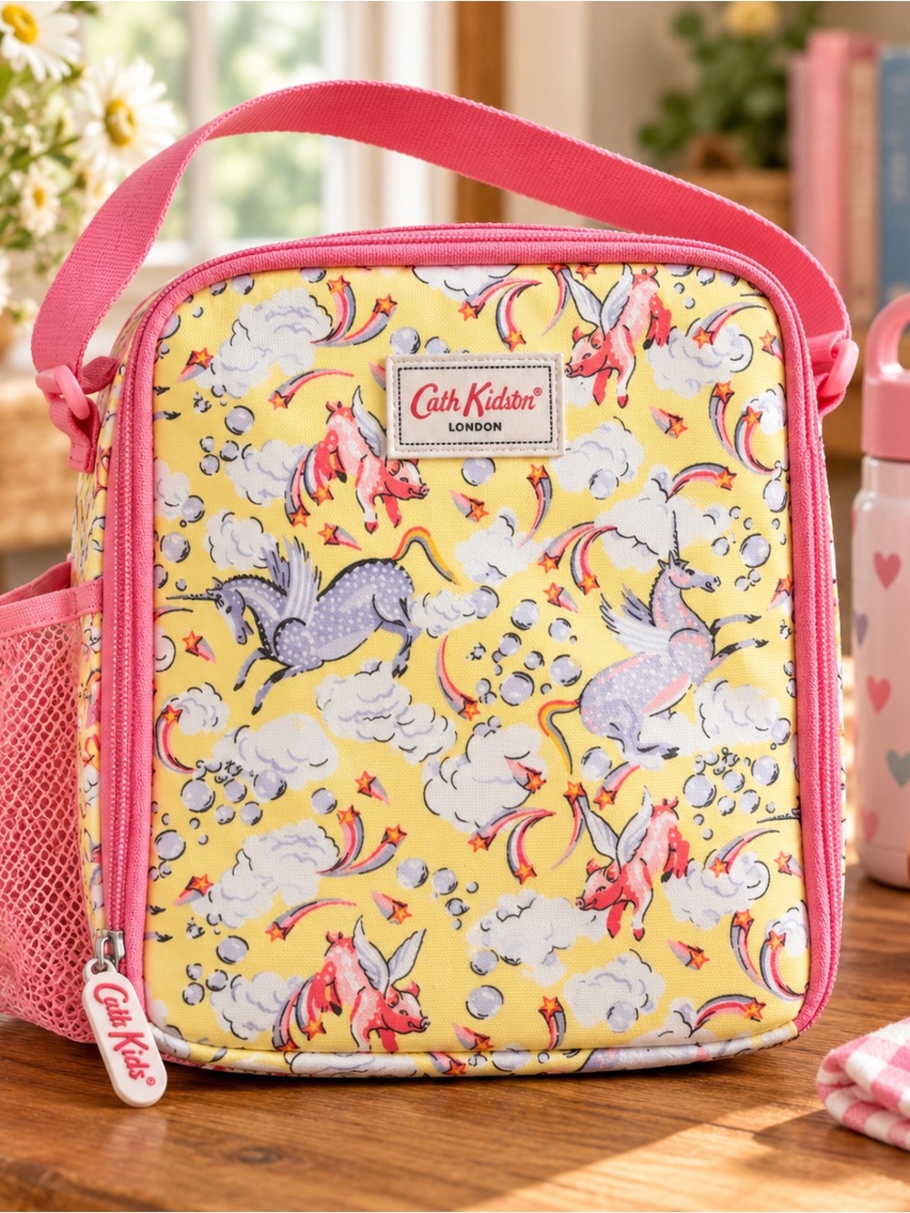 Cath Kidston Pegasus Unicorn Insulated Lunch Bag Yellow Pink